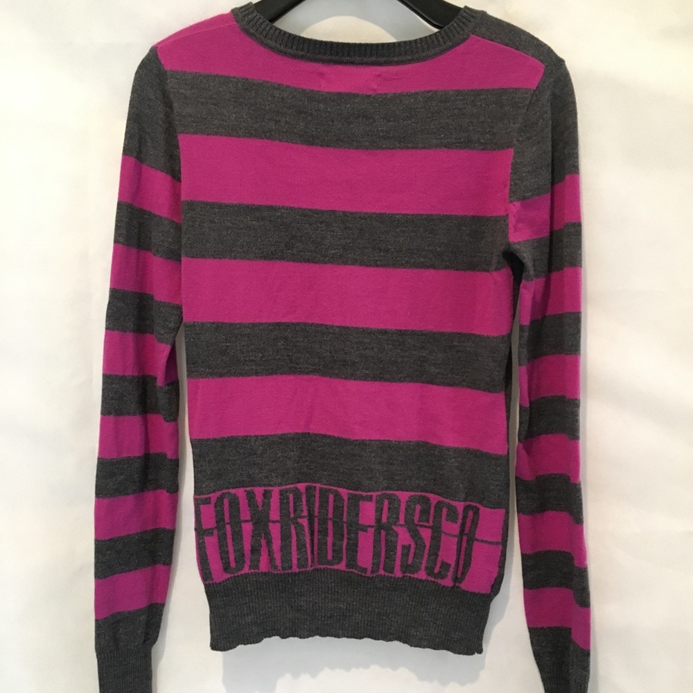 Fox riders striped sweater